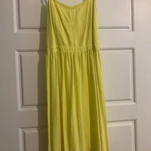 Highlighter yellow mini dress